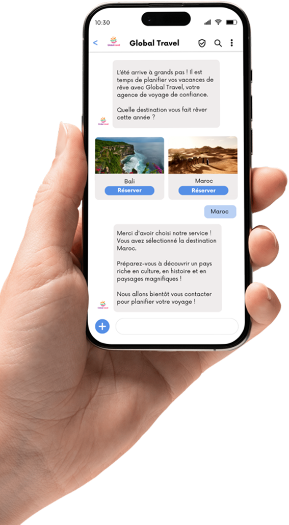 Mockup d'un message RSC